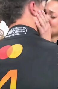 Margarida Corceiro e Lando Norris