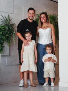 Marisa Pires e Pedro Jorge com os filhos